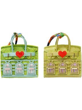 2 PCS Mini Backpack Keychain Accessories - Coin Purse & Key Pouch Charm Set